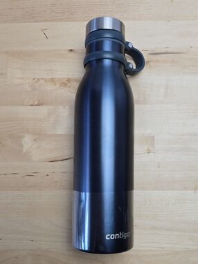 Contigo Matterhorn Metallic Gun Metal Gray Insulated Bottle with Silver Cap 20oz